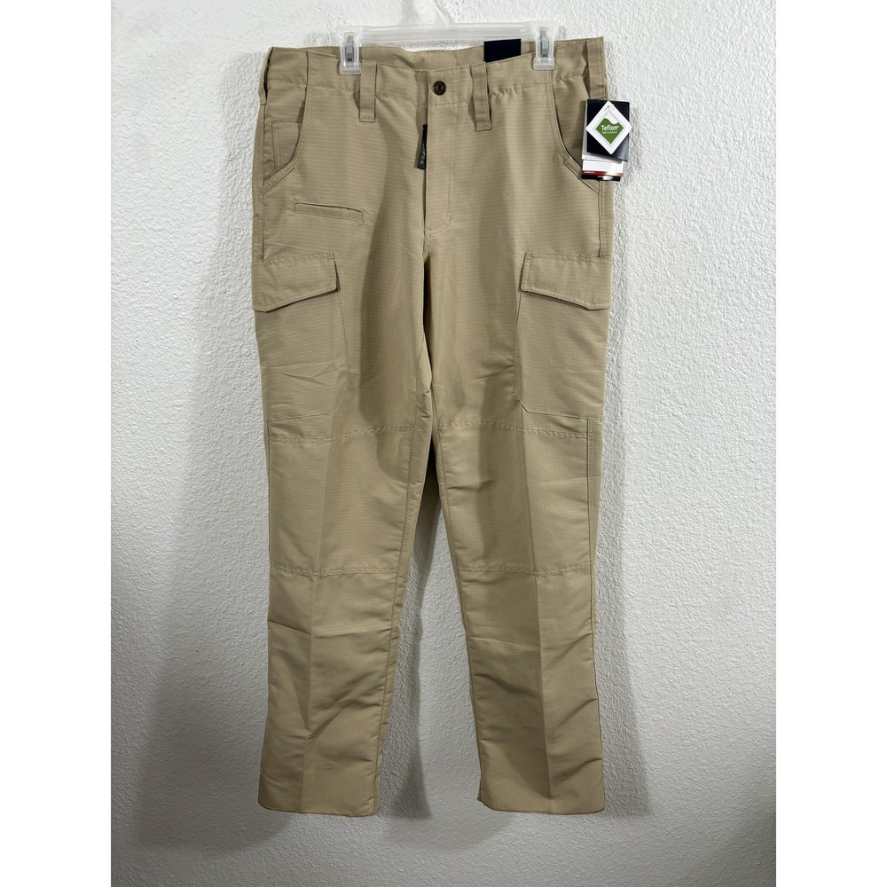 Propper Pants‎ Womens 14U Khaki EdgeTec Tactical Ripstop Teflon Cargo Unhemmed